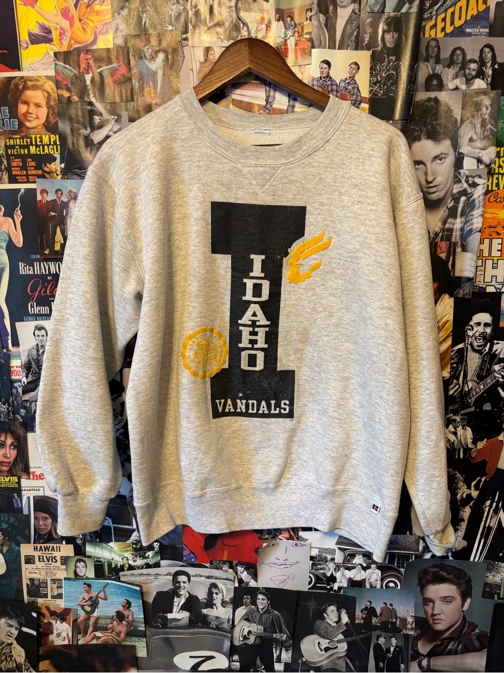 Russell Athletic Gray Idaho Vandals Sweatshirt with Black & Gold Graphics